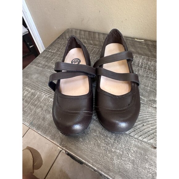 DR ZEN LEATHER MARY JANE ADJUSTABLE STRAP NONSLIP SHOES - WOMENS 8 - Picture 2 of 5